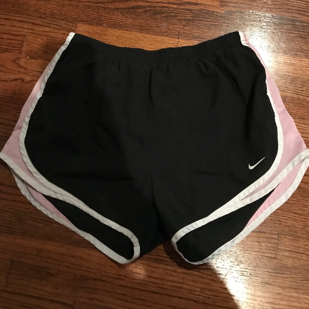 Pink and black nike shorts!
